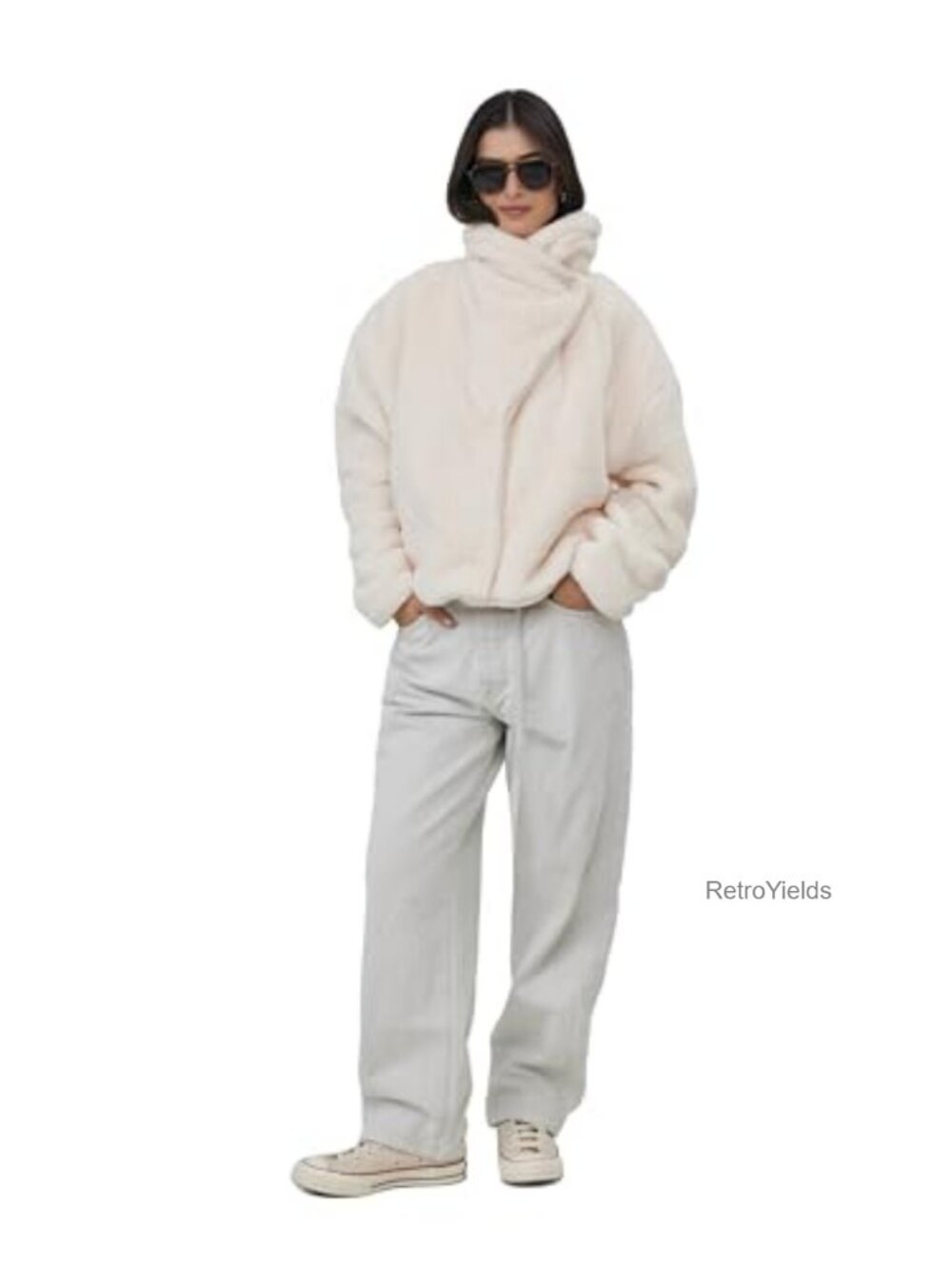 Gottex Cozy Button-Up Coat, Foldable Collar, Double Fabric Front